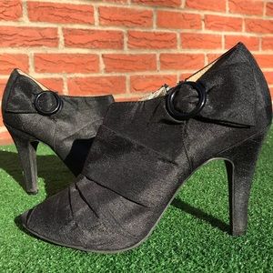 Black Peep-Toe Heels